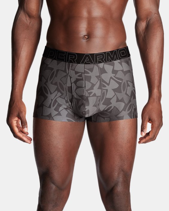 Men's UA Performance Tech™ Printed 3" Boxerjock® in Gray image number 0